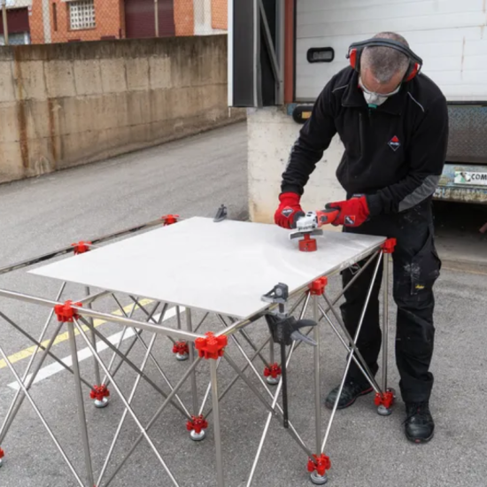 Table de travail rétractable 120 x 120 cm Rubi 28918