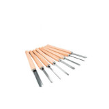 Jeu d'outils de tournage sur bois Scheppach 7902301601 - 8 pièces - manches bois
