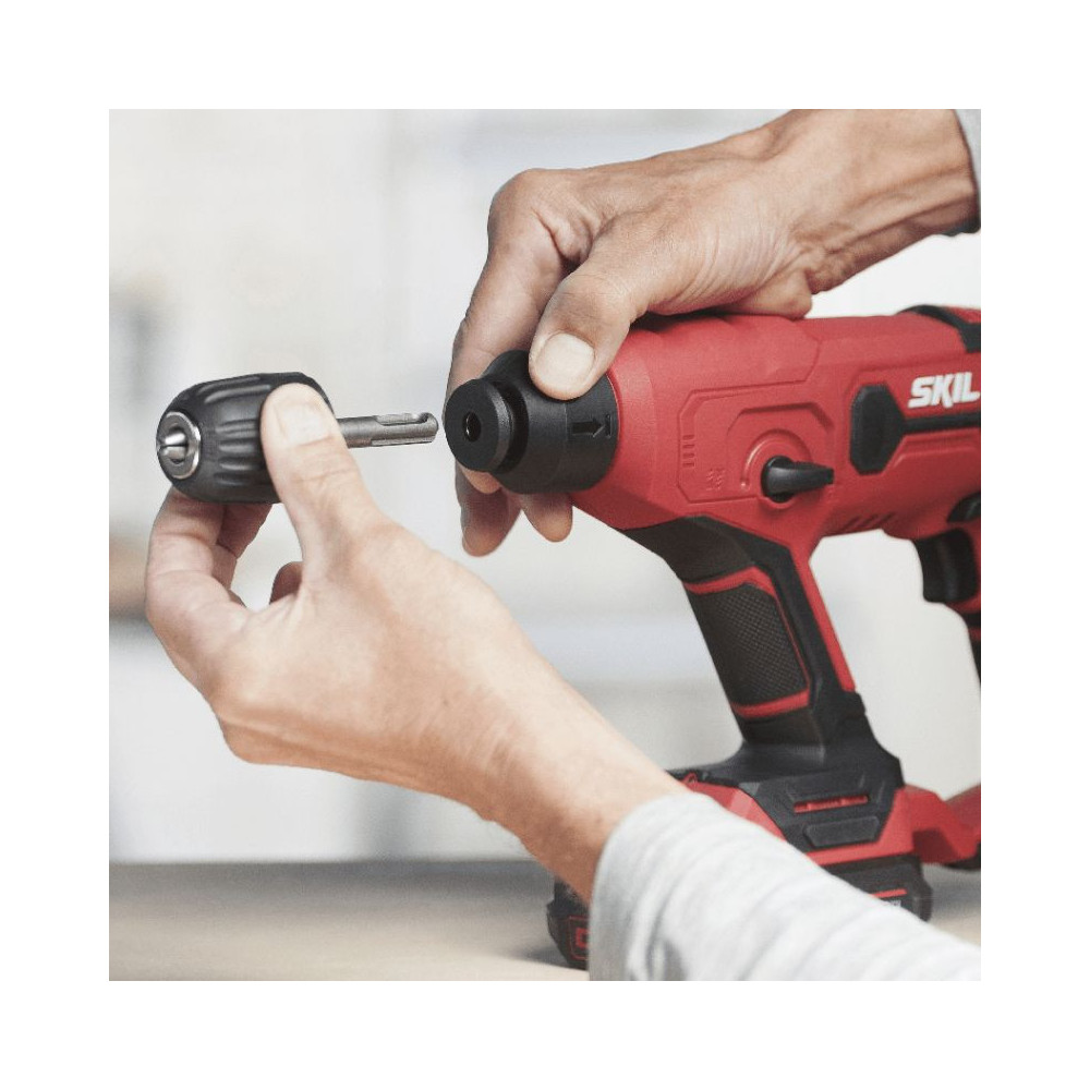 Perforateur SDS-Plus sans fil Skil RH1E3810GB - 20V - 1 J - 1 batterie 2,0 Ah + chargeur - coffret