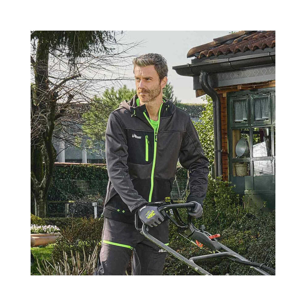 Sweat à capuche zippé Galaxy U Power FU275RL - Asphalt Grey Green - EN ISO 13688