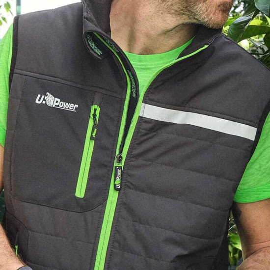 Gilet de travail matelassé Wall U Power FU278RL - Asphalt Grey Green - EN ISO 13688