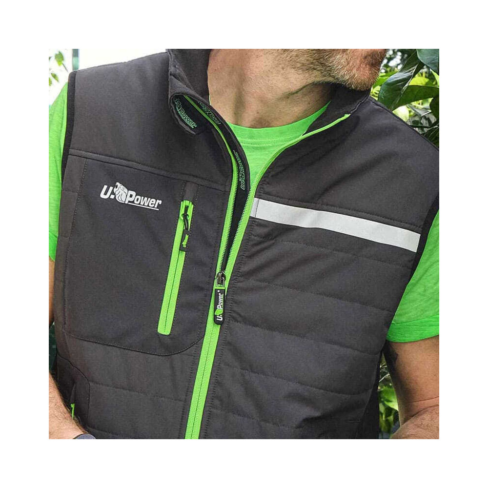 Gilet de travail matelassé Wall U Power FU278RL - Asphalt Grey Green - EN ISO 13688