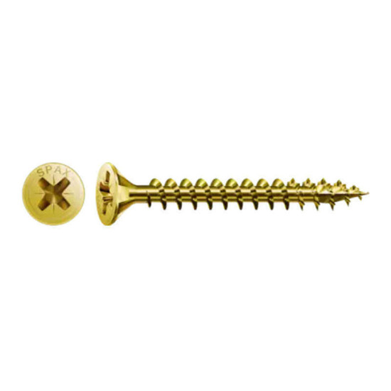 Vis universelle SPAX 4 x 30 mm - filetage total - tête fraisée - cruciforme Z2 - 4CUT - YELLOX - boîte de 180