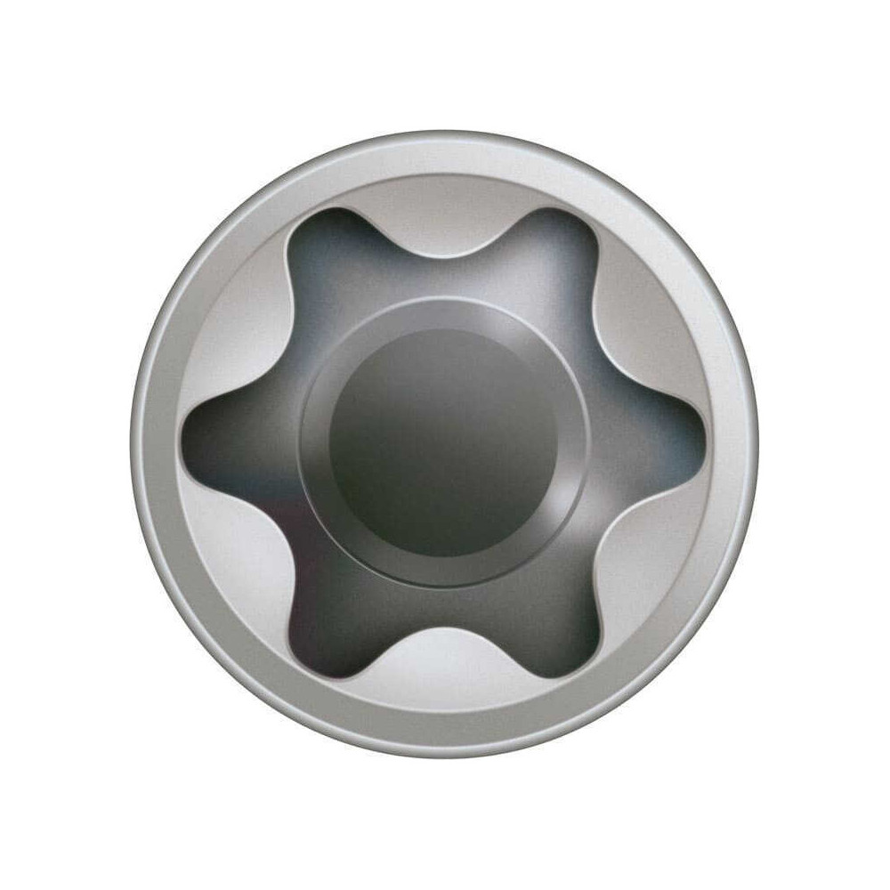 Vis de terrasse SPAX 5 x 60 mm - filetage de fixation - tête cylindrique - T-STAR plus T25 - pointe CUT - inox A2 - boîte de 180