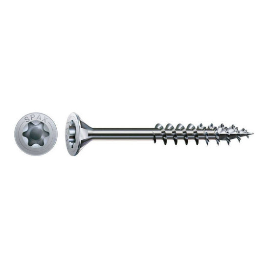 Vis universelle SPAX 5 x 60 mm - filetage partiel - tête fraisée - T-STAR plus T20 - 4CUT - WIROX - boîte de 90