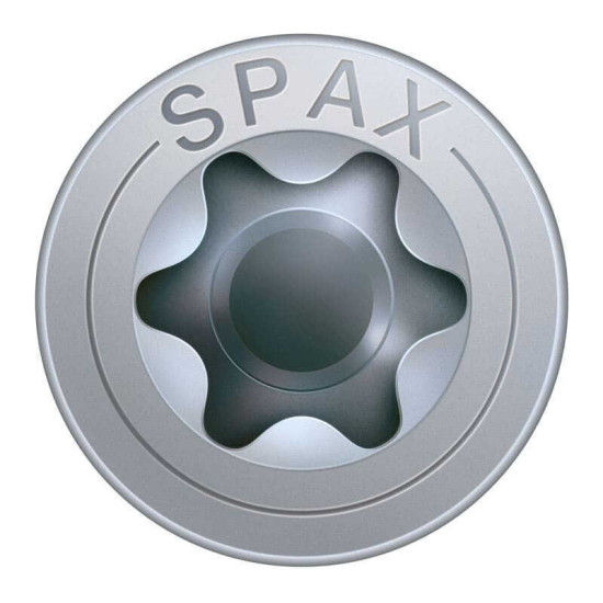 Vis universelle SPAX 5 x 50 mm - filetage partiel - tête fraisée - T-STAR plus T20 - 4CUT - WIROX - boîte de 360