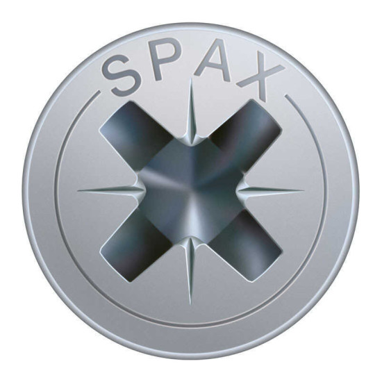Vis universelle SPAX 4 x 25 mm - filetage total - tête fraisée - cruciforme Z2 - 4CUT - WIROX - boîte de 360