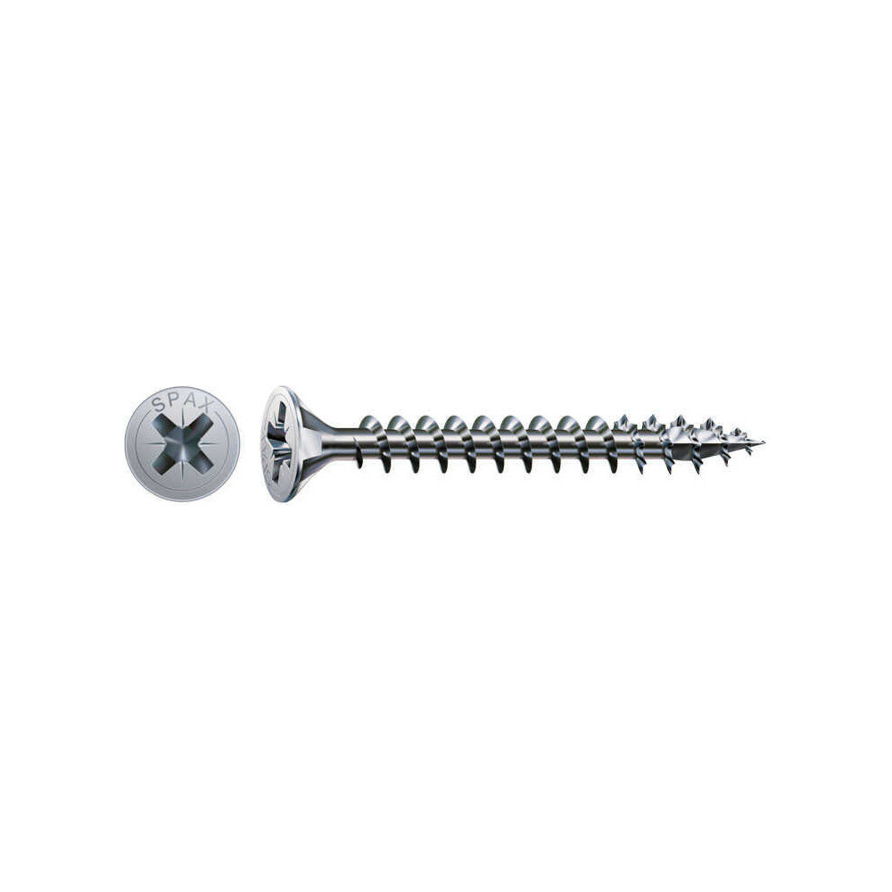 Vis universelle SPAX 4 x 35 mm - filetage total - tête fraisée - cruciforme Z2 - 4CUT - WIROX - boîte de 360
