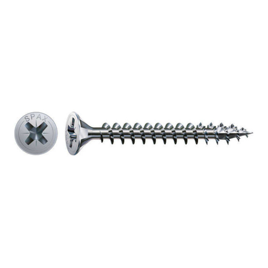 Vis universelle SPAX 4 x 40 mm - filetage total - tête fraisée - cruciforme Z2 - 4CUT - WIROX - boîte de 360