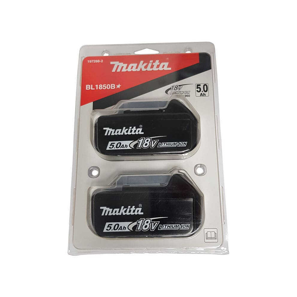 Pack 2 batteries 18V 5,0 Ah Makita 197288-2
