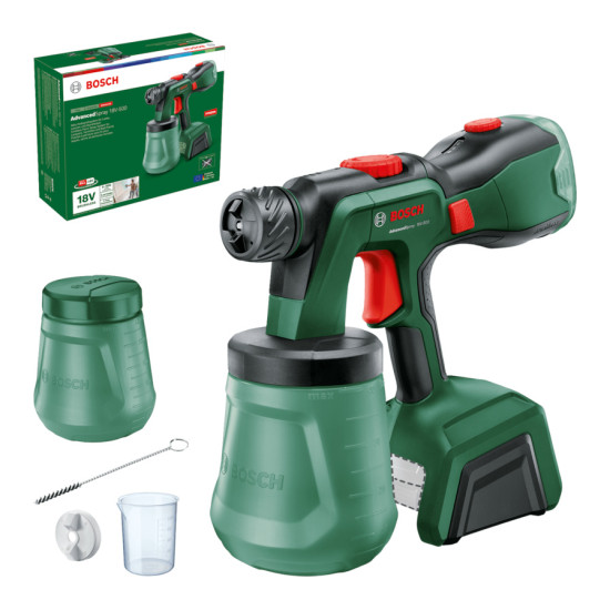 Pistolet à peinture sans fil Bosch AdvancedSpray 18V-500 0603208200 - 18 V - 500 ml/min - HVLP - sans batterie