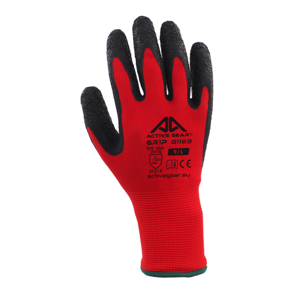 Gant de protection Active Grip Active Gear G1170 - enduction latex crêpé - EN 388