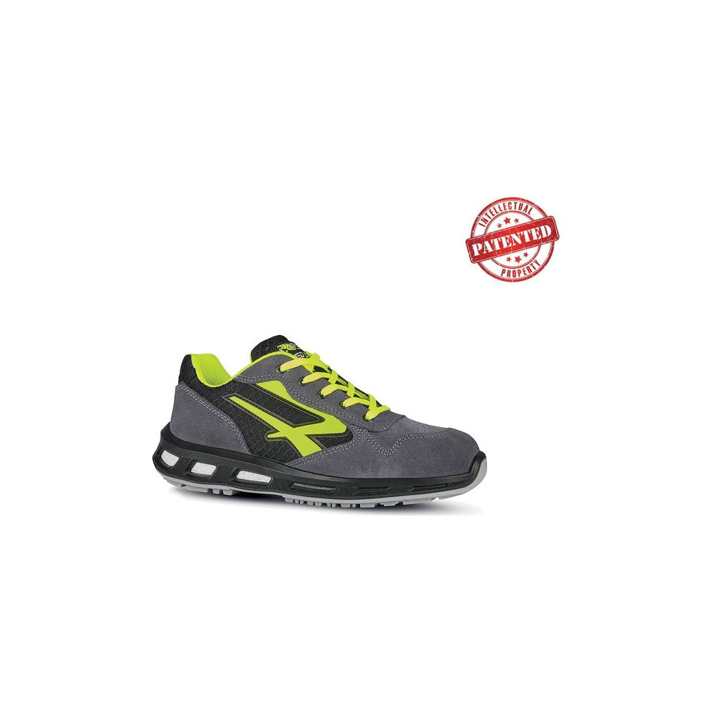 Chaussure de sécurité basse U Power Yellow RL20386 - S1PS FO SR ESD - embout aluminium - gris/jaune fluo