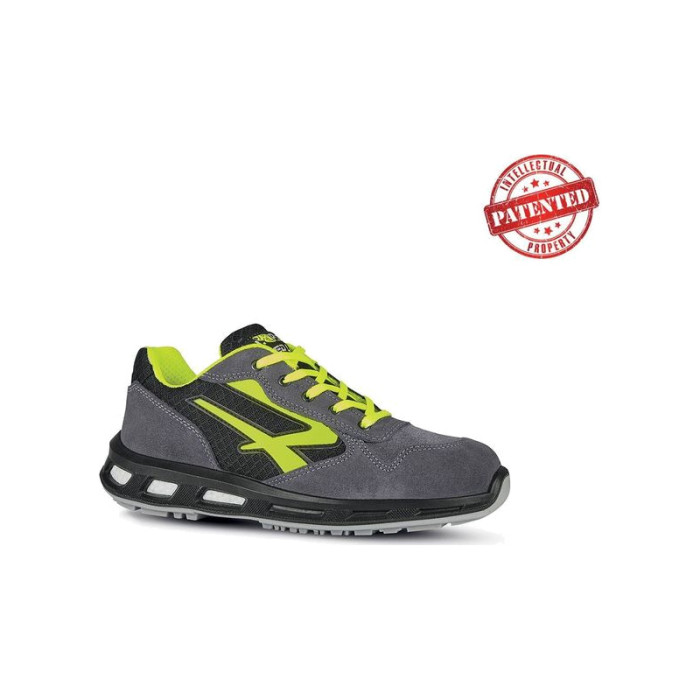 Chaussure de sécurité basse U Power Yellow RL20386 - S1PS FO SR ESD - embout aluminium - gris/jaune fluo