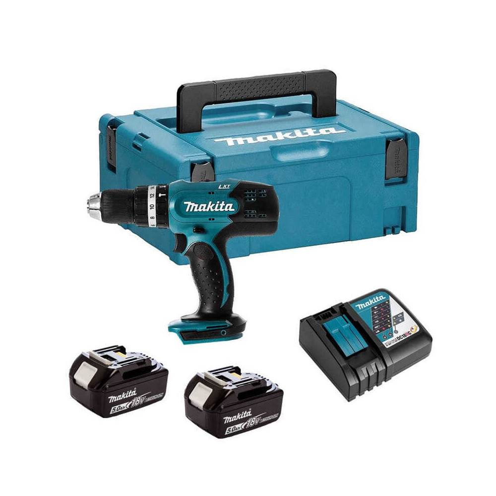 Perceuse à percussion Makita DHP453RTJ 2x5,0 Ah