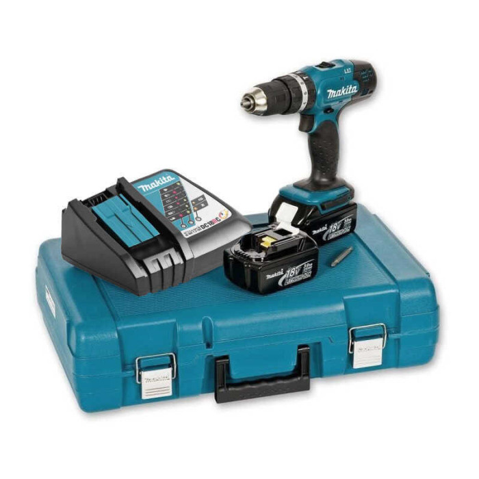 Perceuse à percussion Makita DHP453RFE 2x3,0 Ah