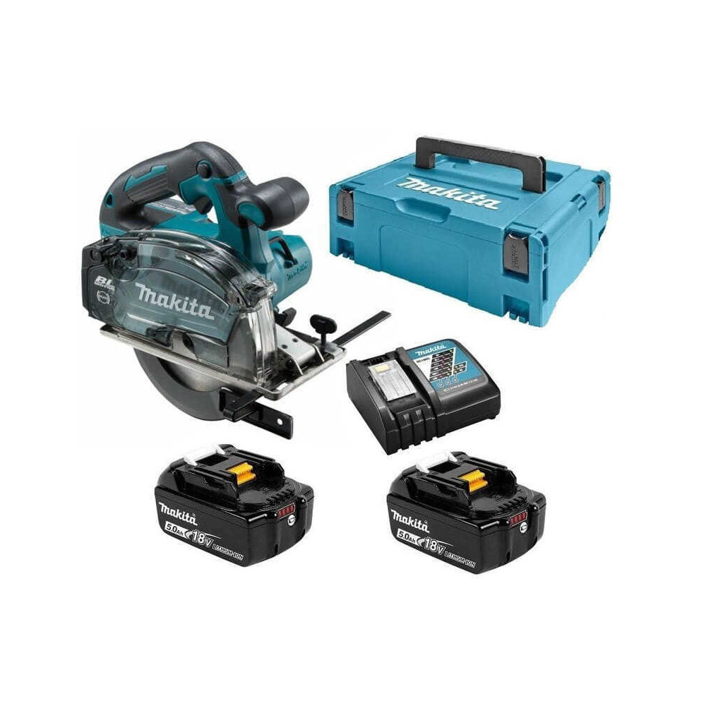 Scie circulaire Makita DCS552RTJ 18V 136 mm 2 x 5,0 Ah