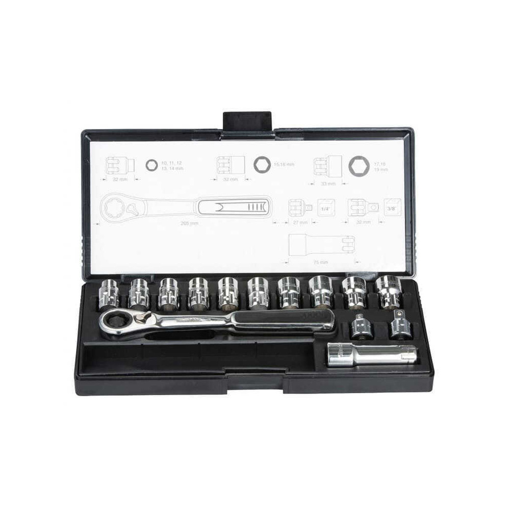 Coffret Clé à cliquet douilles Makita B-65595