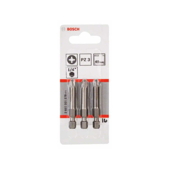 3 embouts PZ3 Bosch 2607001579 49 mm
