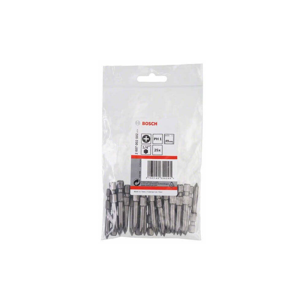 25 embouts PH1 Bosch 2607002502 49 mm