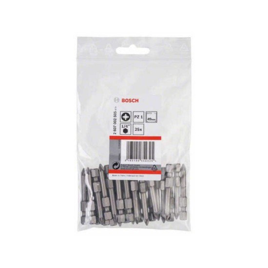 25 embouts PZ1 Bosch 2607002505 49 mm