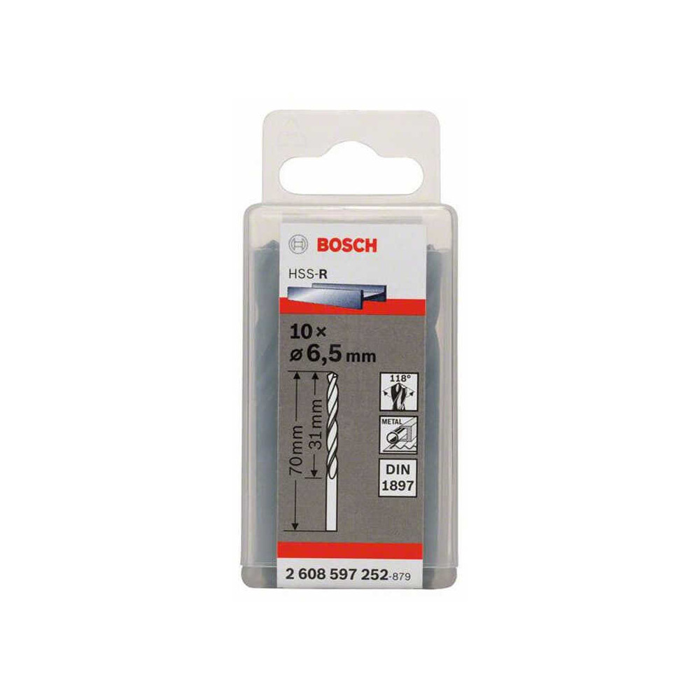 Forets carrosserie HSS-R Bosch 2608597252 Ø6,5 mm x10