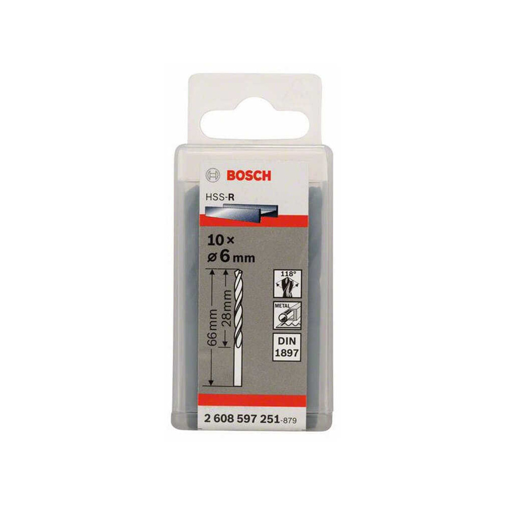 Forets carrosserie HSS-R Bosch 2608597251 Ø6 mm x10