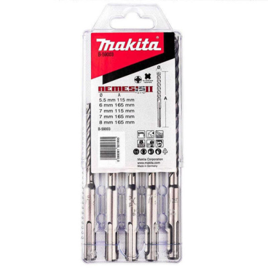 Coffret 5 forets SDS-Plus Makita B-59003
