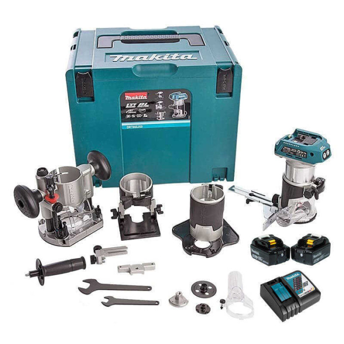 Affleureuse Makita DRT50RTJX3 18V 2 x 5,0 Ah