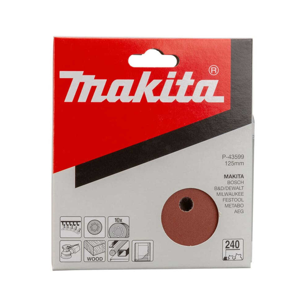 Disques abrasifs grain 240 Ø125 mm Makita P-43599