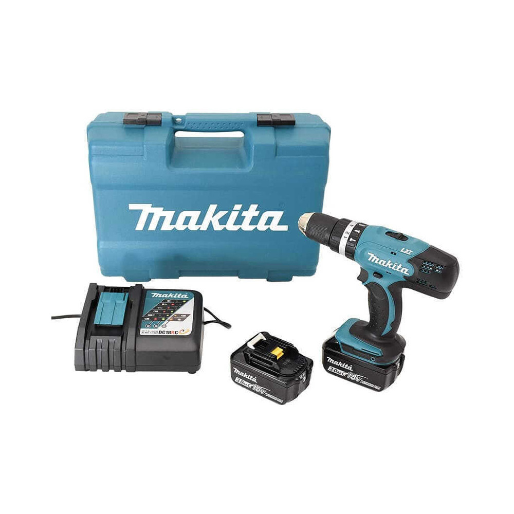 Perceuse à percussion Makita DHP453RFX4 74 accessoires HT