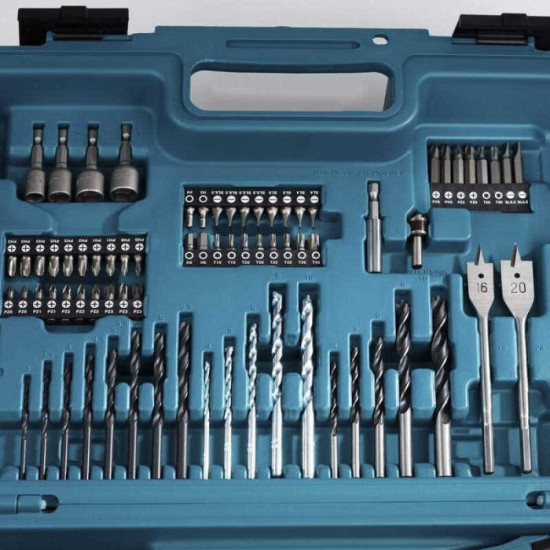 Perceuse à percussion Makita DHP453RFX4 74 accessoires HT
