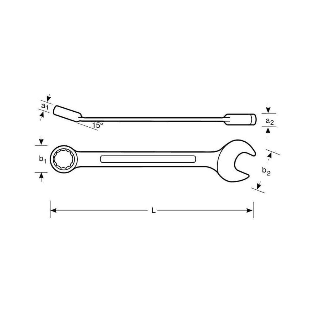 Clé mixte plate Bahco 111M-23 23 mm