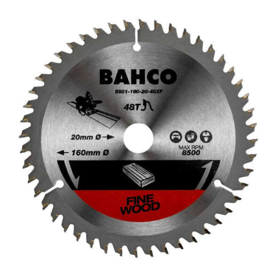 Lame de scie circulaire Bahco 8501-165-20-48XF