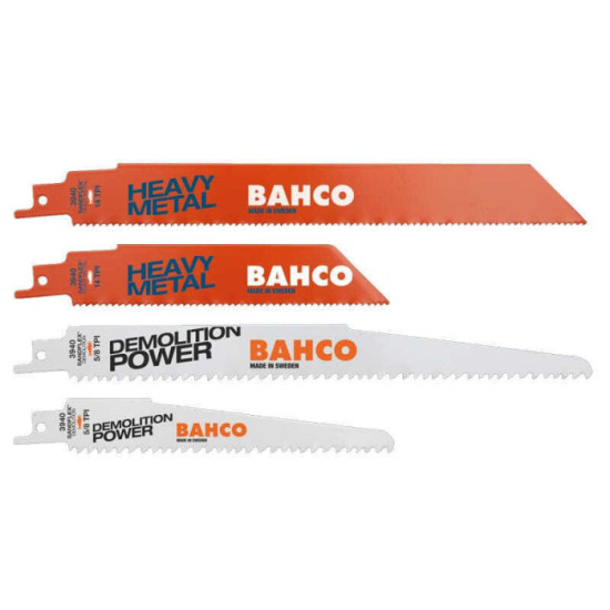 5 lames de scie sabre démolition Bahco 3940-HDD-SET-5P