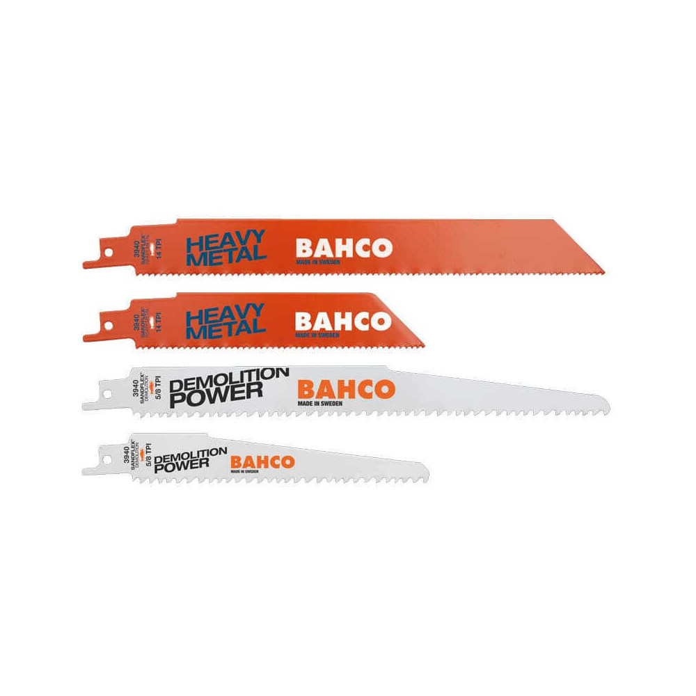 5 lames de scie sabre démolition Bahco 3940-HDD-SET-5P