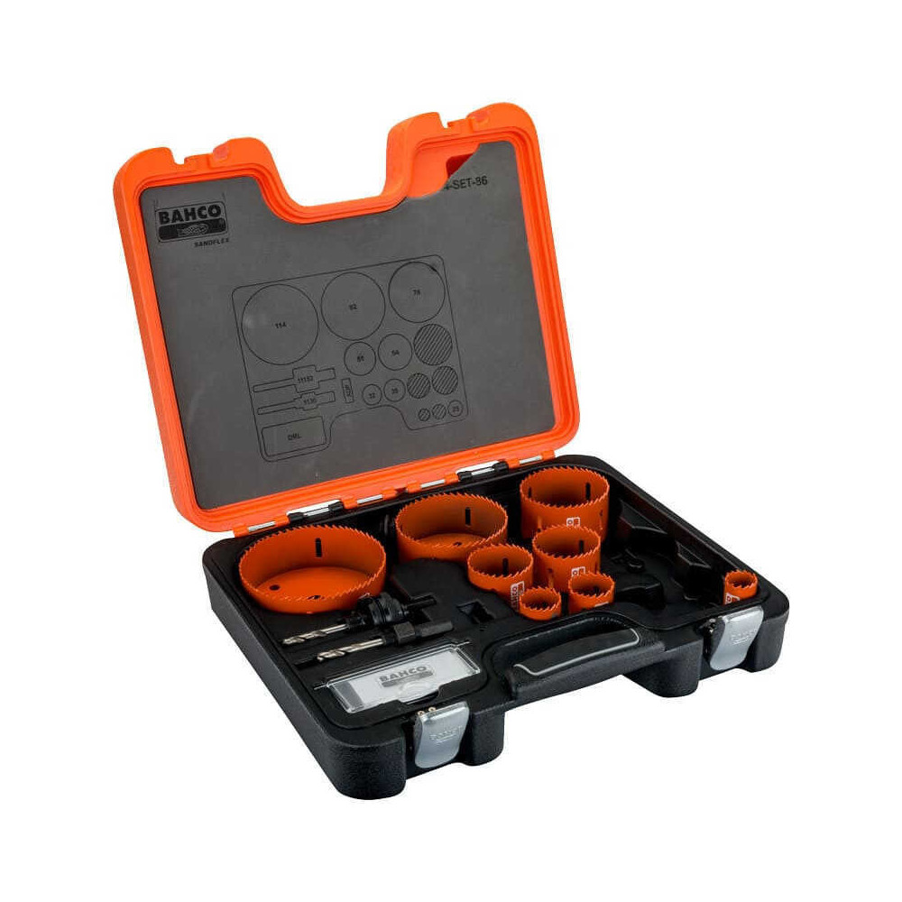 Coffret 12 scies trépans Bahco 3834-SET-86