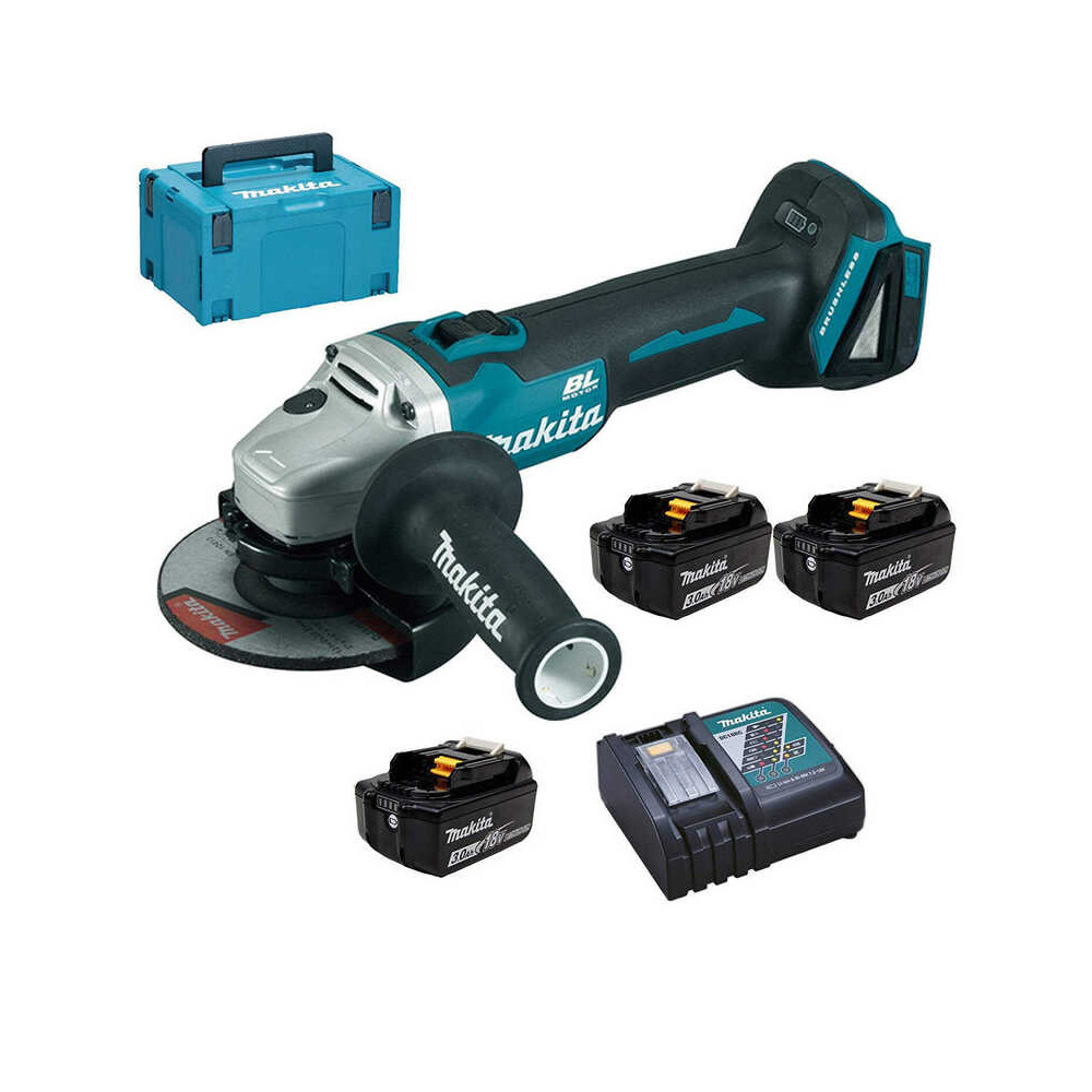 Meuleuse d'angle Makita DGA504RF3J 3 x 3,0 Ah