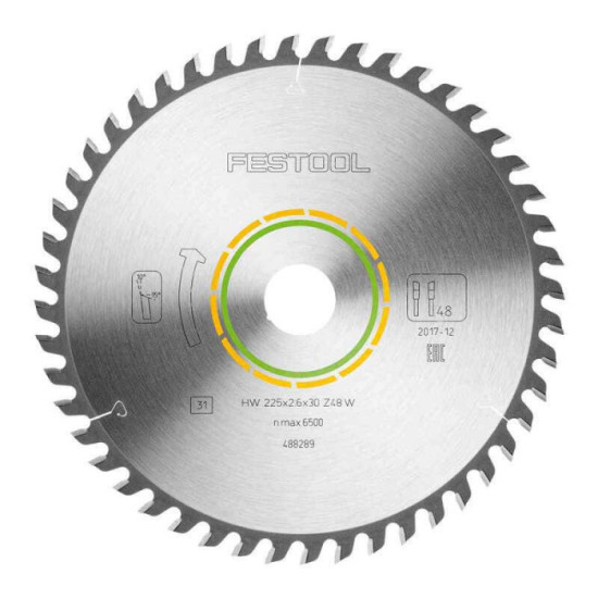 Lame Festool 488289 225 mm 48 dents WOOD FINE CUT