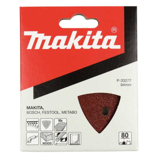 Feuilles triangulaires abrasives 94 mm Makita P-33277