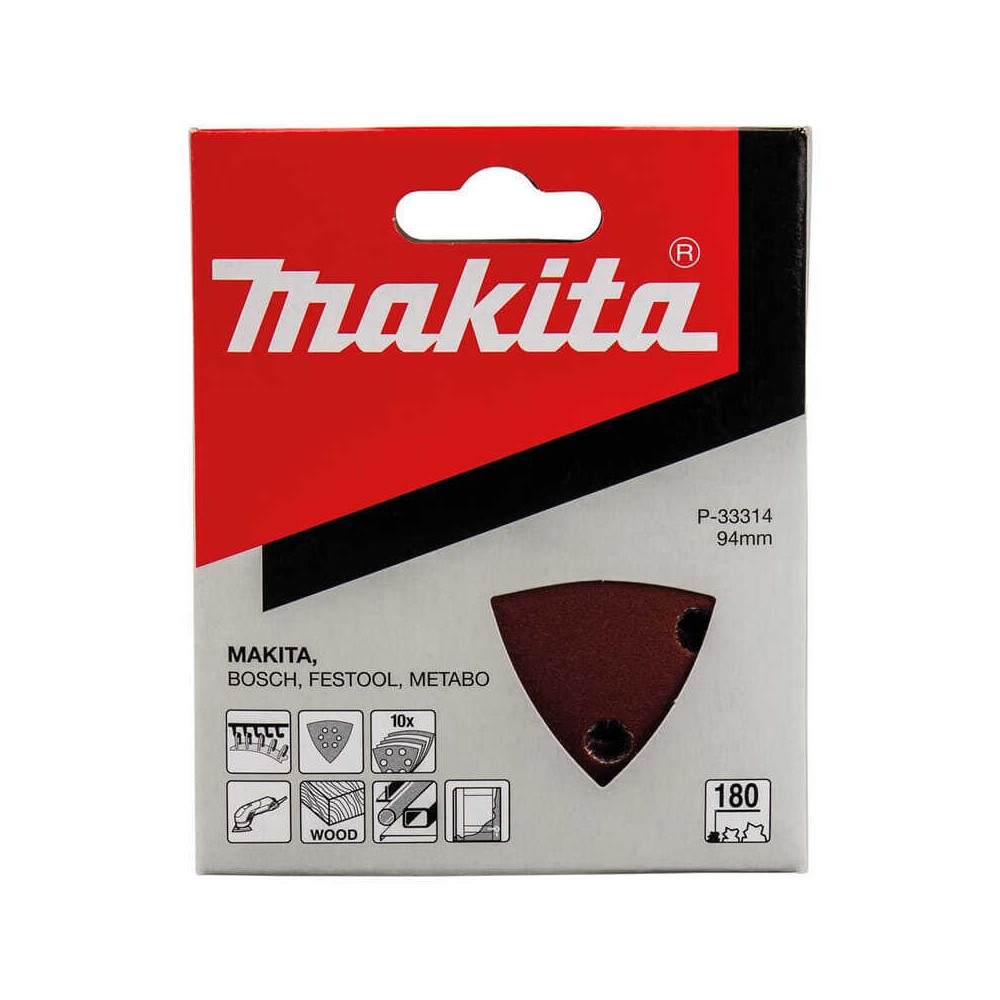 Feuilles triangulaires abrasives 94 mm Makita P-33314