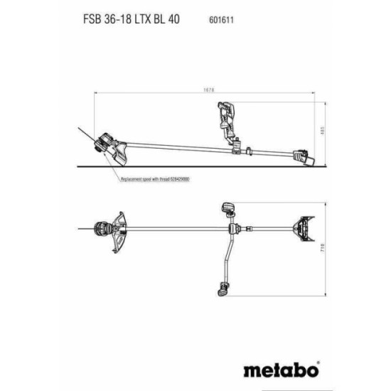 Débroussailleuse Metabo FSB 36-18 LTX BL 40