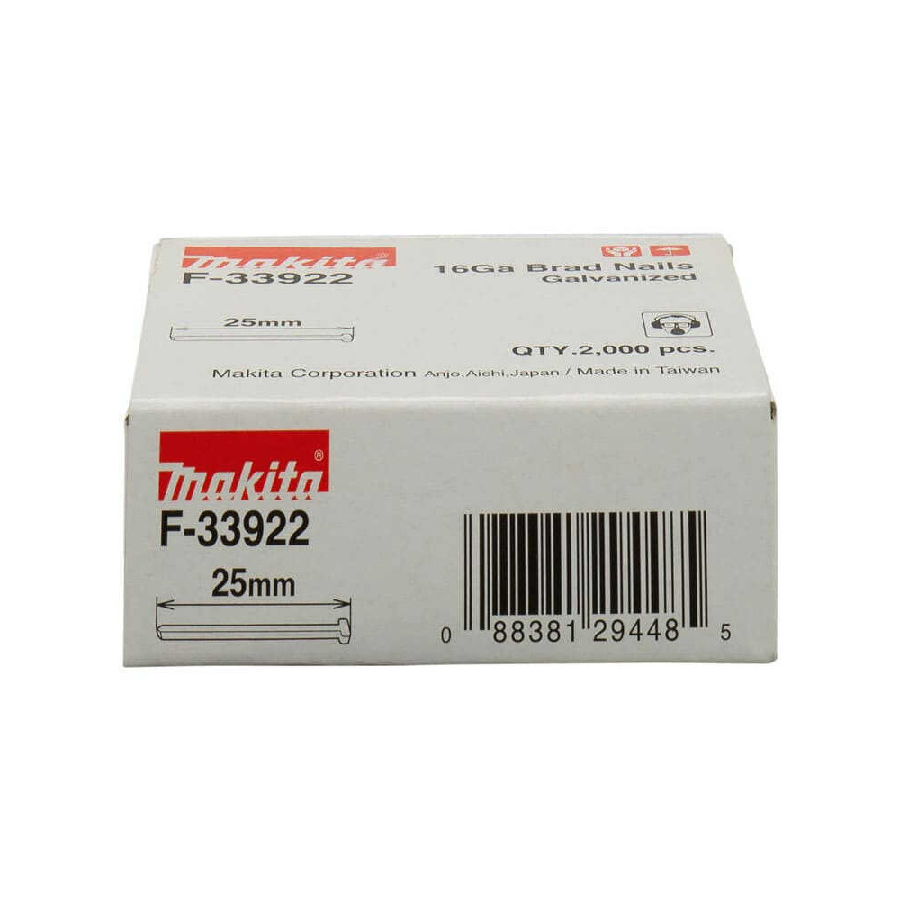 Brads 16 Ga Makita F-33922 25 mm x 2000