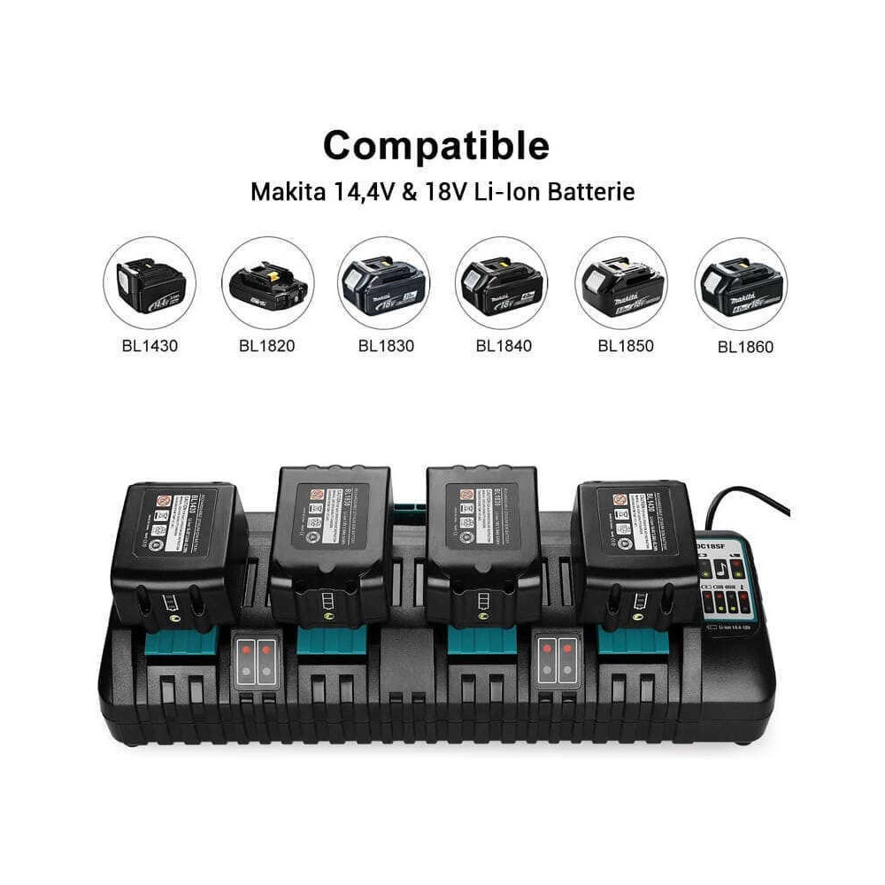 Chargeur 4 batteries Makita 196426-3 DC18SF 14,4-18 V