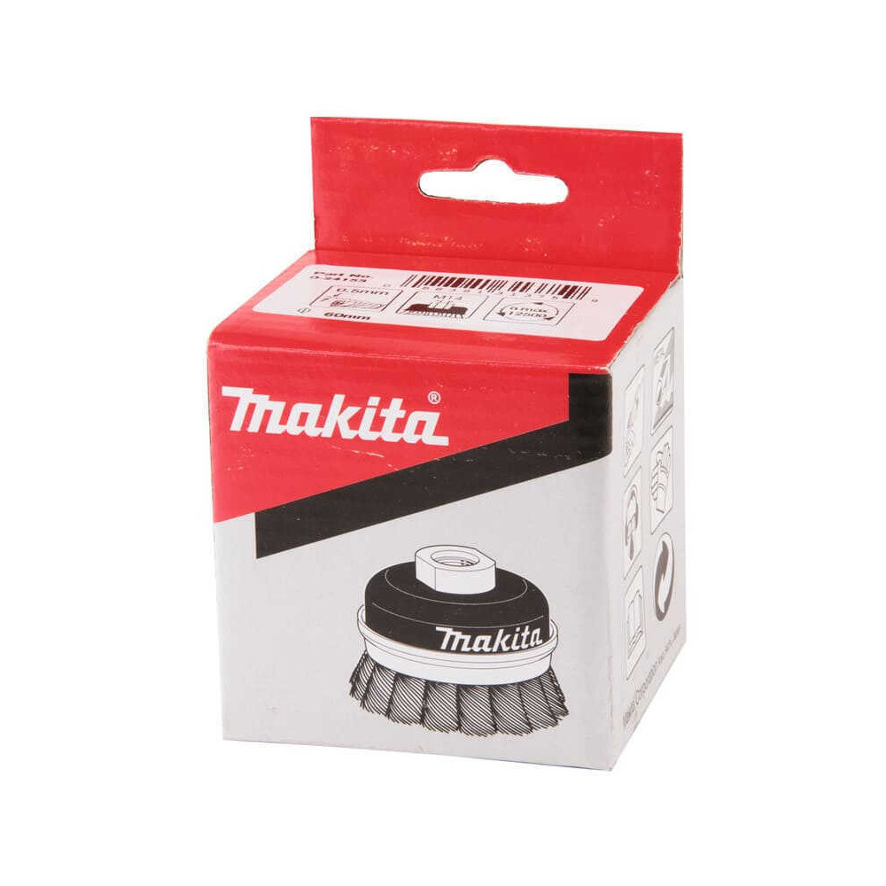 Brosse boisseau Makita D-24153 60 mm M14 torsadée