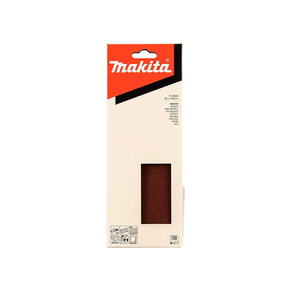 Feuilles rectangulaires abrasives Makita P-32960