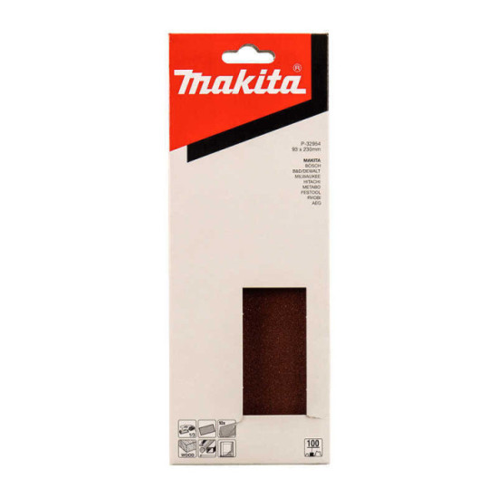 Feuilles rectangulaires abrasives Makita P-32954