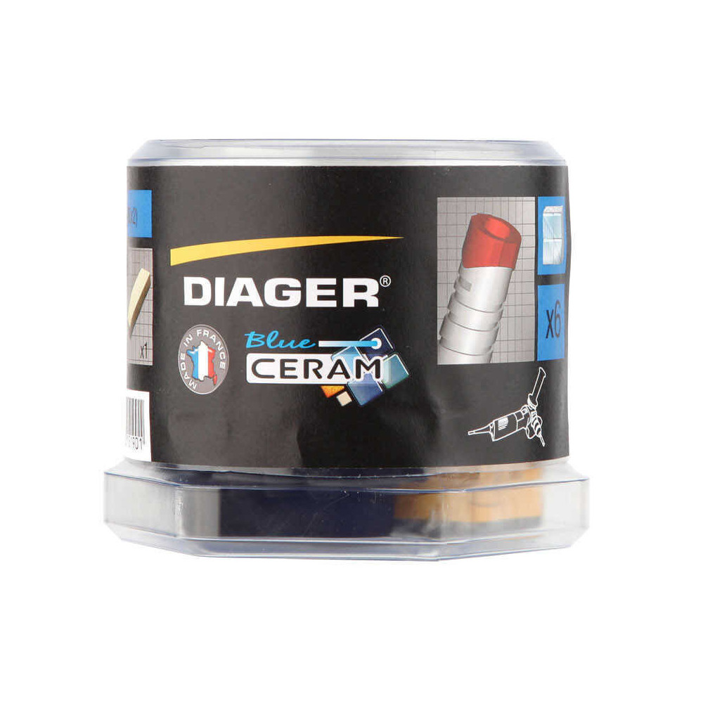 Lot de 4 forets céramique Blue Ceram avec mandrin Diager 426C