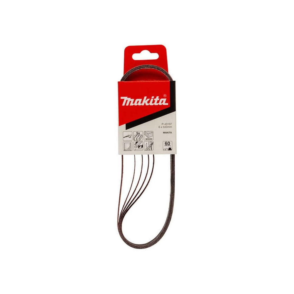 Bande abrasive 6 x 533 mm grain 60 Makita P-43197