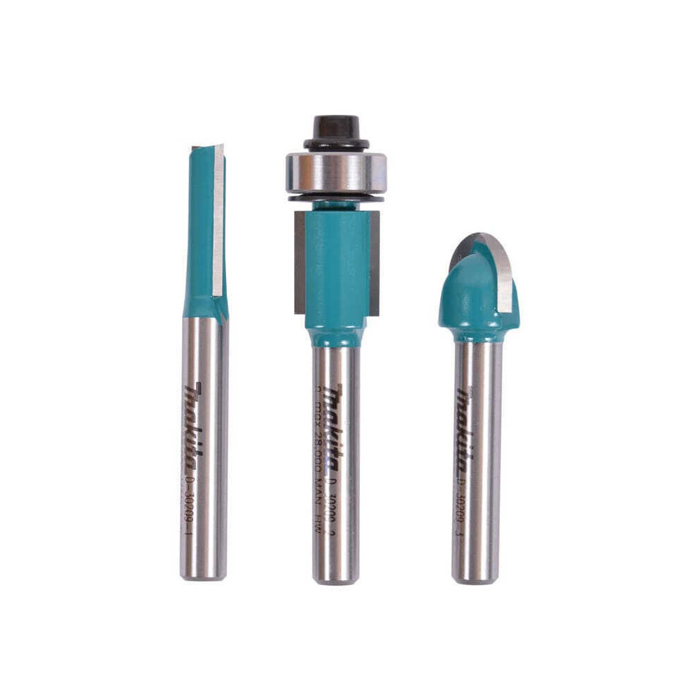 Ensemble de 3 fraises queue 6 mm Makita D-30209